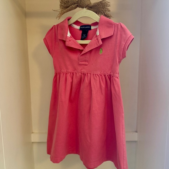 Ralph Lauren Pink Polo Dress, girls size 3 - Picture 1 of 4
